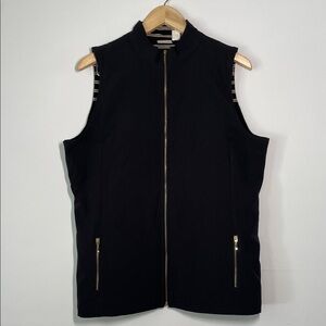 Chico's Zenergy Black Jacket with Gold Accents
